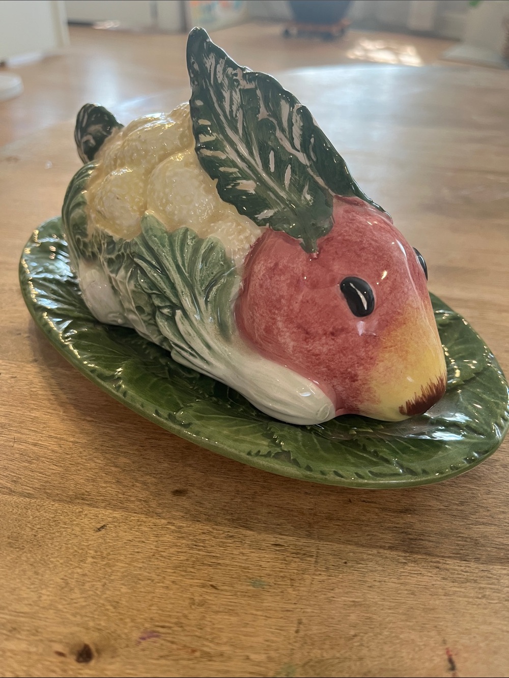 Vietri Italian Butter Dish Rabbit